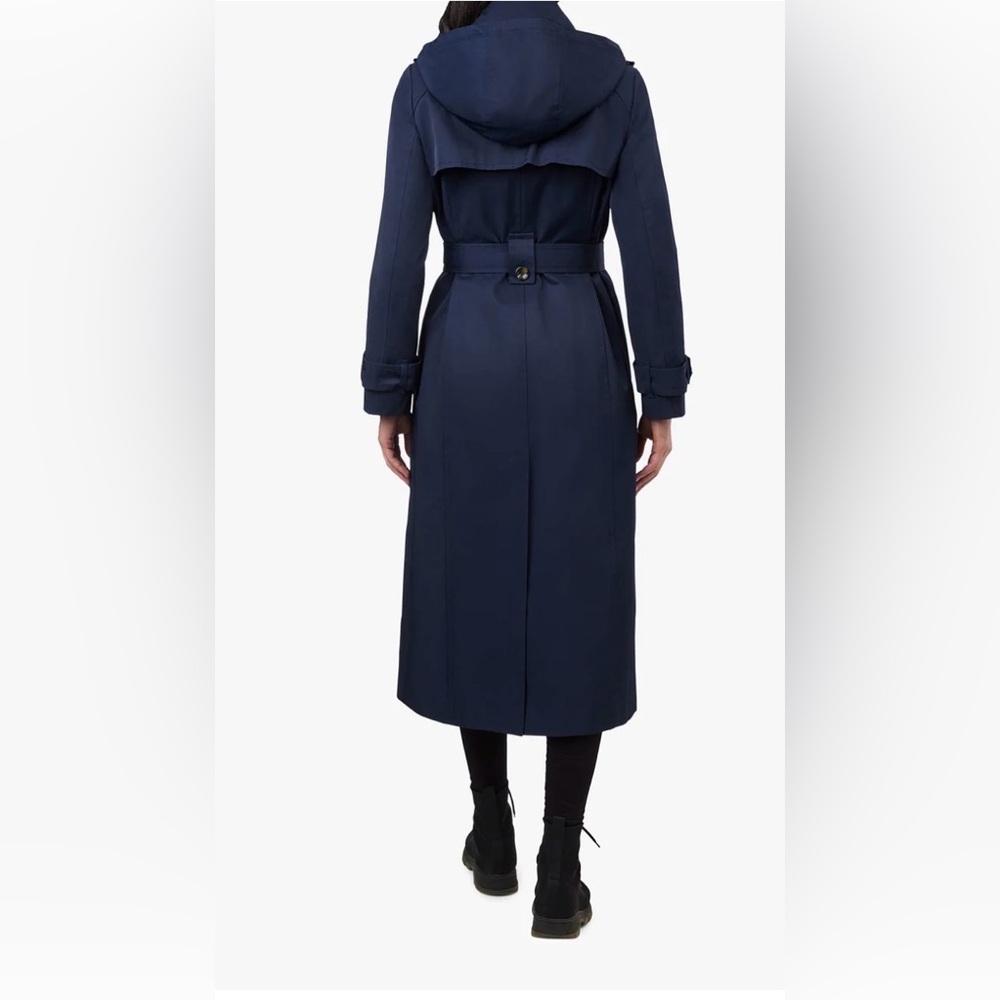 London Fog Elegant Black Trench Coat - Picture 2 of 6
